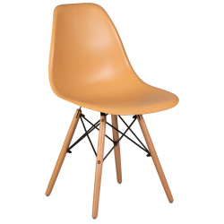 Стул обеденный DOBRIN DSW, ножки светлый бук, цвет персиковый (NX-Y-06) Стул кухонный