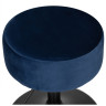 DOBRIN DANNY BLACK пуф с обивкой тканью велюр, цвет синий (MJ9-117)