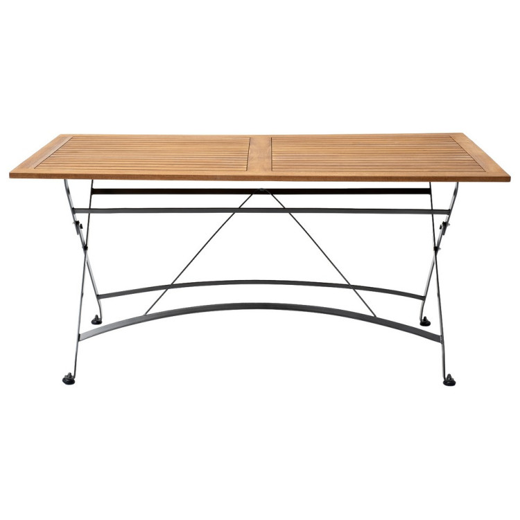 Обеденные столы для дачи Стол из акации ЛАТА складной 160 см