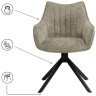Стулья на металлокаркасе Denever beige / black