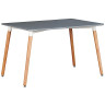 Ламинированные столы SQT-8 Стол обеденный СЕРЫЙ 120*80 см, столешница МДФ, основание бук Ламинированные столы SQT-8 Стол обеденный СЕРЫЙ 120*80 см, столешница МДФ, основание бук