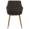GRETTA (DC836) Стул мягкий с подлокотниками, ЧЕРНЫЙ#G62-50 велюр, каркас металл золото
