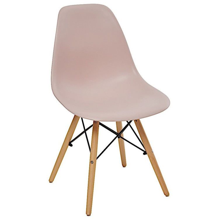 Стулья GH801/DC111 Стул пластиковый, ЧАЙНАЯ РОЗА#7880, каркас бук