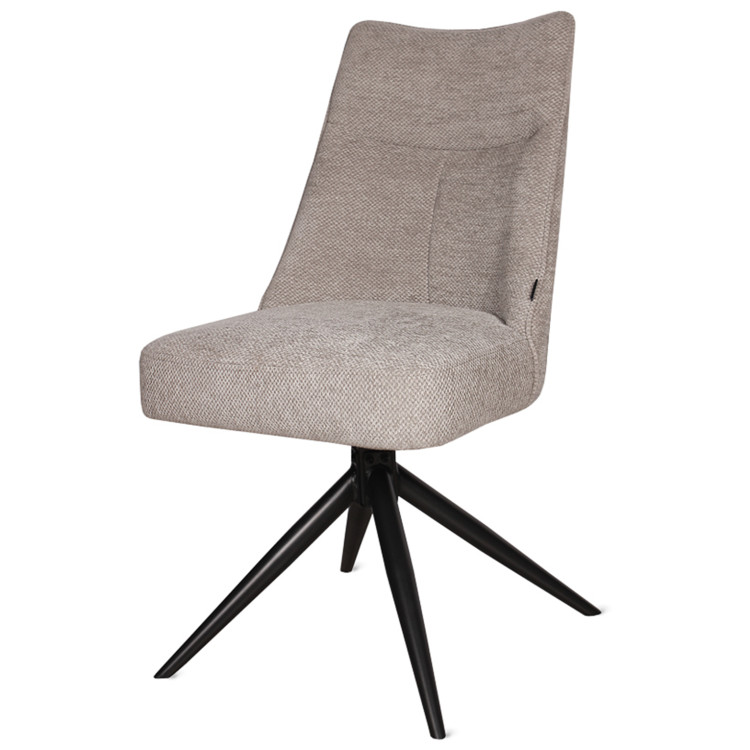 ETIEN поворотный стул с обивкой тканью шенилл, цвет капучино