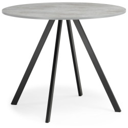 Недорогой кухонный стол. Баргел 90х90х75 бетон / черный Стол обеденный