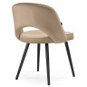 САНДВИКЕН стул на металлическом каркасе с обивкой тканью велюр, цвет бежевый (velutto 05)