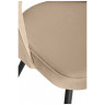 САНДВИКЕН стул на металлическом каркасе с обивкой тканью велюр, цвет бежевый (velutto 05)