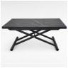 В2442-3 стол трансформер со столешницей из пластика, цвет черно-коричневый мрамор, каркас антрацит