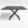 В2442-3 стол трансформер со столешницей из пластика, цвет черно-коричневый мрамор, каркас антрацит