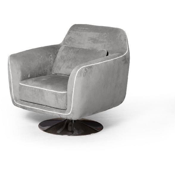 Лаунж-кресло Кресло Marco, искусственная замша Breeze silver