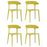 Комплекты из четырех стульев Neo пластик горчичный
