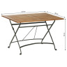 Обеденные столы для дачи Стол из акации ЛАТА складной 120 см