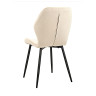 Стулья DC828 Стул мягкий, БЕЖЕВЫЙ#G62-03 велюр, каркас металл черный КРУГЛЫЙ