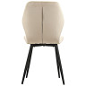 Стулья DC828 Стул мягкий, БЕЖЕВЫЙ#G62-03 велюр, каркас металл черный КРУГЛЫЙ