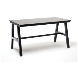 "Рио" стол из HPL 140х70см, H75, цвет столешницы "серый гранит" Садовый обеденный стол