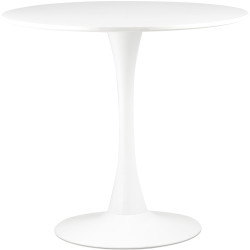 Недорогой обеденный стол. Стол Tulip D80 белый обеденный стол