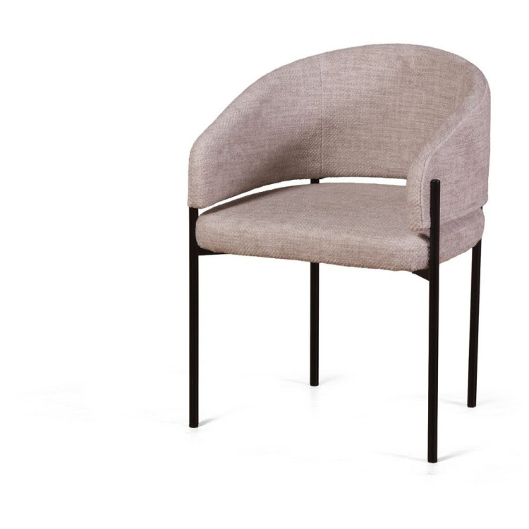 Стул-кресло Стул Nicol, микромех Rozy ivory / опоры черные