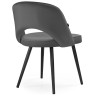 САНДВИКЕН стул на металлическом каркасе с обивкой тканью велюр, цвет серый (velutto 32)