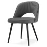 САНДВИКЕН стул на металлическом каркасе с обивкой тканью велюр, цвет серый (velutto 32)