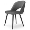 САНДВИКЕН стул на металлическом каркасе с обивкой тканью велюр, цвет серый (velutto 32)