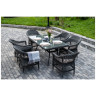 Садовые комплекты для отдыха "Амароне" обеденная группа из искусственного ротанга на 6 персон, цвет графит Садовые комплекты для отдыха