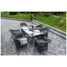 Садовые комплекты для отдыха "Амароне" обеденная группа из искусственного ротанга на 6 персон, цвет графит Садовые комплекты для отдыха