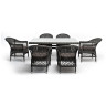 Садовые комплекты для отдыха "Амароне" обеденная группа из искусственного ротанга на 6 персон, цвет графит Садовые комплекты для отдыха