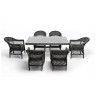 Садовые комплекты для отдыха "Амароне" обеденная группа из искусственного ротанга на 6 персон, цвет графит Садовые комплекты для отдыха