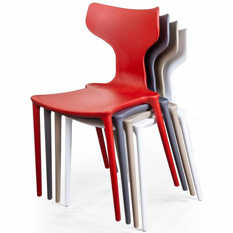 ENZO дизайнерский пластиковый стул с оригинальной спинкой 