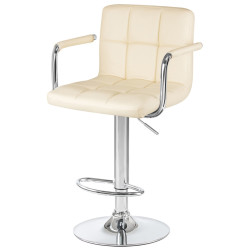 Полубарные стулья недорогие. DOBRIN KRUGER ARM кремовый Стул полубарный