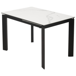 CORNER 120 GLOSS WHITE MARBLE / BLACK