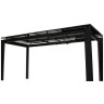 Стол обеденный CORNER 120 раздвижной, столешница керамическая HIGH GLOSS STATUARIO WHITE MARBLE CERAMIC, каркас BLACK, DISAUR