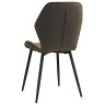 Стулья DC826 Стул мягкий, ШОКОЛАД#G62-09 велюр, каркас металл черный КРУГЛЫЙ