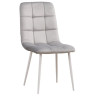 Стулья C919/DC809 Стул мягкий, СВ.СЕРО-БЕЖЕВЫЙ#h7 велюр, каркас металл белый КРУГЛЫЙ