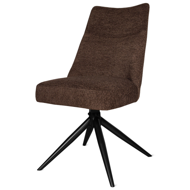 ETIEN поворотный стул с обивкой тканью шенилл, цвет капучино