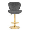 PORCH барный стул с обивкой тканью велюр, цвет dark gray / golden каркас