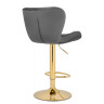PORCH барный стул с обивкой тканью велюр, цвет dark gray / golden каркас