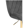 PORCH барный стул с обивкой тканью велюр, цвет dark gray / golden каркас