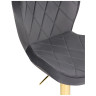 PORCH барный стул с обивкой тканью велюр, цвет dark gray / golden каркас