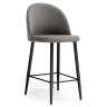 АМИЗУРЕ полубарный стул с обивкой тканью велюр, цвет темно-серый