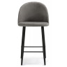 АМИЗУРЕ полубарный стул с обивкой тканью велюр, цвет темно-серый