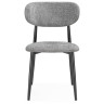 Стулья на металлокаркасе Lisbon серый / черный