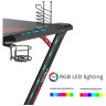 Игровые столы Стол для компьютера (для геймеров) Eureka Z1-S Pro c RGB подсветкой, черный