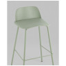 Комплекты из четырех стульев Барный Mist пластиковое сиденье, серо-зеленый, ножки металл