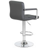 DOBRIN KRUGER ARM барный стул с регулировкой по высоте с обивкой экокожей, цвет серый