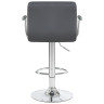DOBRIN KRUGER ARM барный стул с регулировкой по высоте с обивкой экокожей, цвет серый