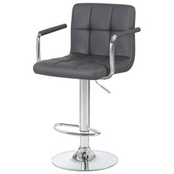 Полубарные стулья недорогие. DOBRIN KRUGER ARM серый Стул полубарный