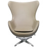 Дизайнерские кресла Кресло EGG STYLE CHAIR латте, экокожа