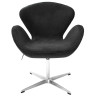 Лаунж-кресла Кресло SWAN STYLE CHAIR графит, искусственная замша
