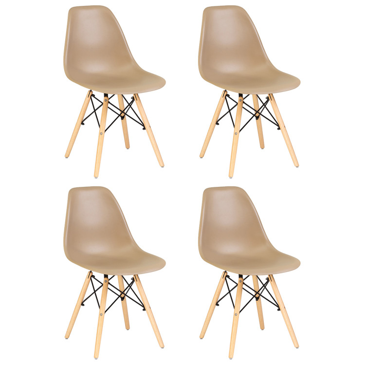 Стулья Набор 4 шт Стул обеденный DOBRIN DSW, ножки светлый бук, цвет бежевый (GR-03)